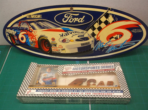 #6 Mark Martin Season Ticket Motorsport Series Wooden w/Card nascar placard
