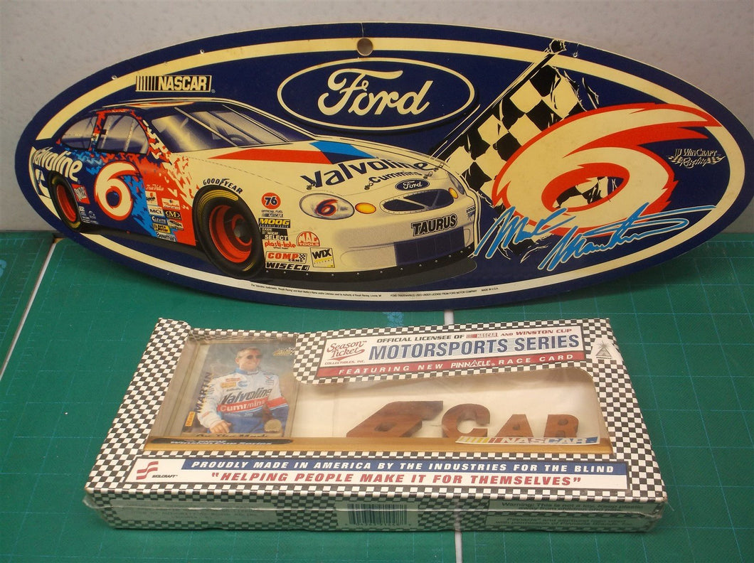 #6 Mark Martin Season Ticket Motorsport Series Wooden w/Card nascar placard