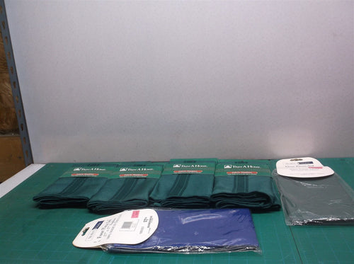 (6) napkin sets 17x17 Fabric Napkins 4-Emerald green 1-kelly green 1 blue