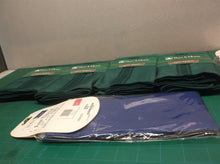 (6) napkin sets 17x17 Fabric Napkins 4-Emerald green 1-kelly green 1 blue