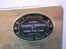 Collectable note cards & stationery with metal tin