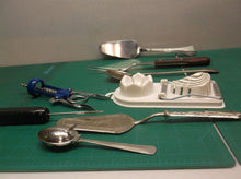 (8)Kitchen Utensils Grilling fork 2 pastry juicer wine opener ice pick 2 spoons