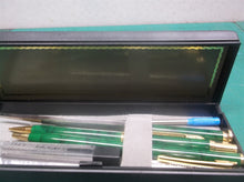 4 piece green pen/pencil set with case