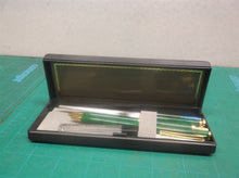 4 piece green pen/pencil set with case