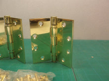 Pair of Polished Brass 4-1/2" hinges Hardware included