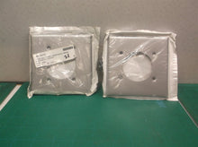 (2) Gray Leviton Aluminum 4934 2-Gang 2.15 in Dryer Range Receptacle Wall Plate