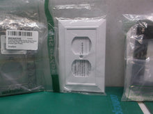 LOT of 3 cover plates- 1 brushed pewter, 1 white, 1 brown