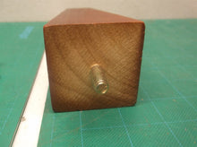 (3) w/hardware-Brown Wooden Furniture Legs 7 1/2" Long oal w 1/4" Threaded Shaft