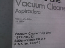Kenmore Elite 21814 Pet Friendly CrossOver Canister Vacuum MANUAL ONLY