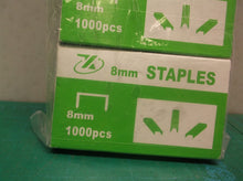 LOT OF 6 1000 COUNT 8MM STAPLES T50
