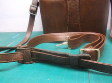 Genuine leather- Made in USA brown camera case- good condition- RETRO