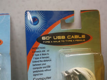 (3)USB CABLES-3FT MICRO USB SYNCH CABLE FAST CHARGE type a male to type a female