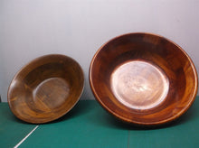 Lot of two wood bowls- 12" and 14" Made in Vietnam