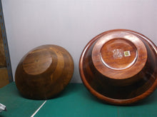 Lot of two wood bowls- 12" and 14" Made in Vietnam