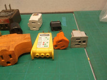 Lot of 9 electrical plugs-includes 1 Euro plug- all in working condition