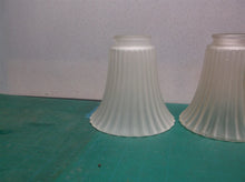 Lot of 3- Ceiling fan globes- rippled frost