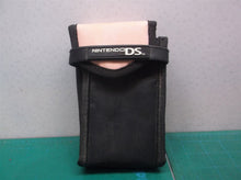 Black and Pink Nintendo DS case with Zipper Pocket to hold a game