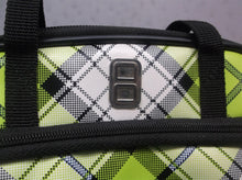 (5) small storage cases camera assorted sizes 4 Black 1 lime white black pattern