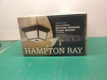 Hampton Bay Motion Sensing Flush Mount- Small Exterior Black Finish- 1000020212