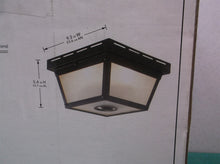 Hampton Bay Motion Sensing Flush Mount- Small Exterior Black Finish- 1000020212