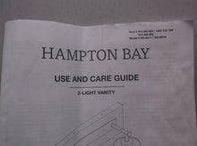 Hampton bay 2 light vanity light manual only ds19071/ds19076