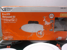 6 in White Flush Round Wet Rated LED Integrated Recessed Lighting Kit (6-Pack)