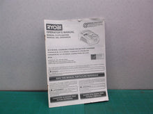 Ryobi 18V Lithium-Ion/Ni-Cad Intelliport Battery Fast Charger P114 manual only