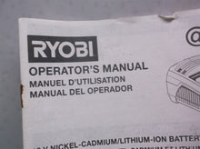 Ryobi 18V Lithium-Ion/Ni-Cad Intelliport Battery Fast Charger P114 manual only