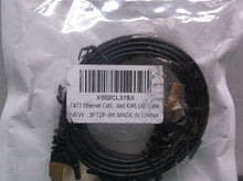 2 pack black CAT 7 Flat Ethernet Cable 3ft,