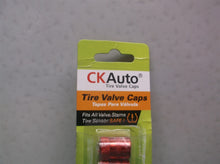 Ck Auto American Flag Tire Valve Stem Cap - RED (Pack of 4)