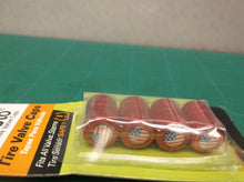 Ck Auto American Flag Tire Valve Stem Cap - RED (Pack of 4)