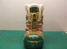 10" Santa Decorative Christmas ceramic boot