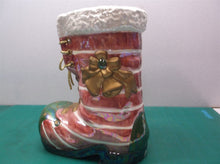 10" Santa Decorative Christmas ceramic boot