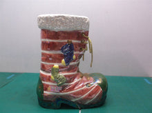 10" Santa Decorative Christmas ceramic boot