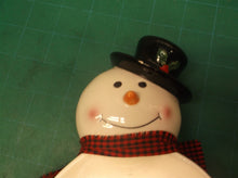 11" Snowman Decorative ceramic- nut or candy holder