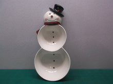 11" Snowman Decorative ceramic- nut or candy holder