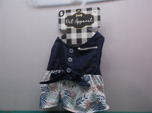 Woof Pet Small Dog Puppy Denim Dress W Floral Bottom L-12/13" Waist up to 19.5"