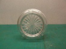 Pear shaped candle holder clear glass