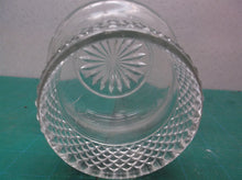 Pear shaped candle holder clear glass