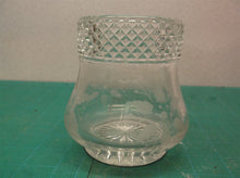 Pear shaped candle holder clear glass