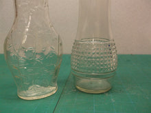 2 Salad Dressing Cruet Glass Shaker Bottles with 1 lid