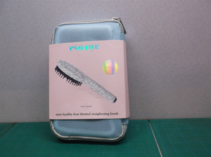 Eva NYC Mint Leopard Mini Healthy Heat Thermal Straightening Brush
