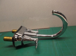 A112.18.1 1.2 GPM Chrome Faucet 6-1/2 x 2-5/8 base 8-1/2 tall missing screen end