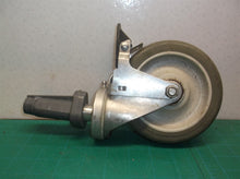 4.5" greaseable swivel casteter with break & plastic threaded stem