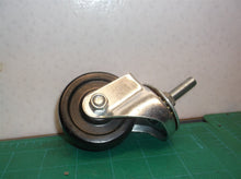 3" swivel casters with threaded longer stem & nuts & black wheel