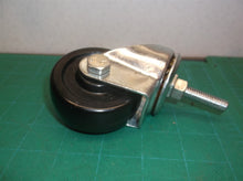 3" swivel casters with threaded longer stem & nuts & black wheel