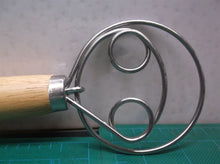 Camkyde Danish Dough Whisk Large Mixer Large 13 Stainless Steel Wooden Scraper