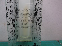 be joyful always pray continually give thanks in all circ GLASS CANDLE HOLDER