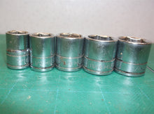 lot of 5 Husky 3/8 drive 6 poimt sockets 7/16 1/2 5/8 11/16 3/4