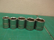 lot of 5 Husky 3/8 drive 6 poimt sockets 7/16 1/2 5/8 11/16 3/4